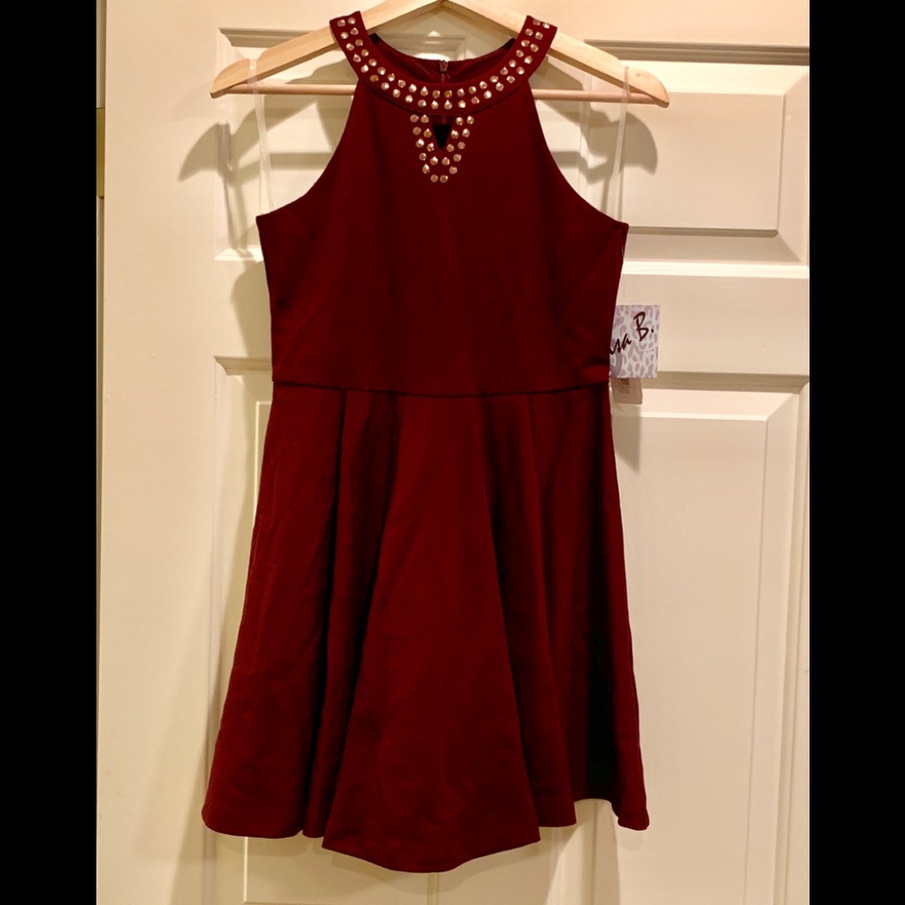 NWT Elisa B Size 16 Girls Burgundy Dress!